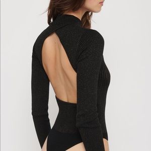 Dynamite Black Backless Bodysuit